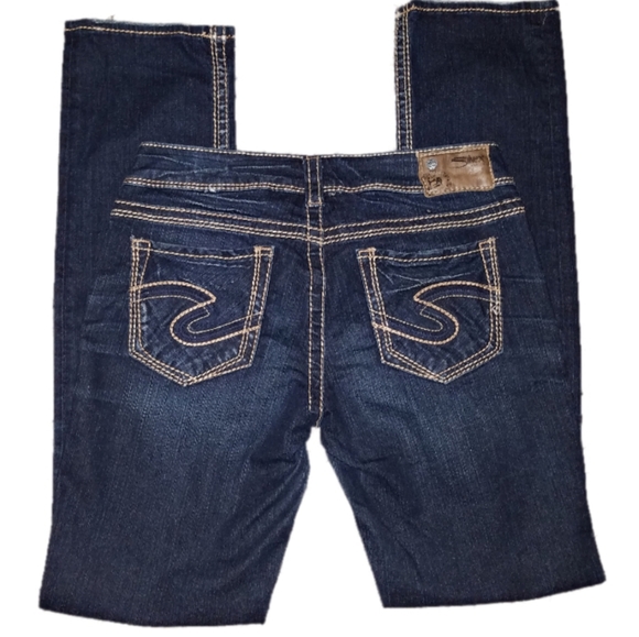 Silver Jeans Denim - Silver Suki Mid Straight Jeans. Size W28 x L34